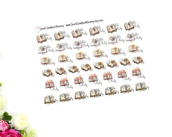 Adesivos em aquarela para estudo bíblico, adesivos católicos, adesivos para diário católico, adesivos cristãos, adesivos para planejamento católico.