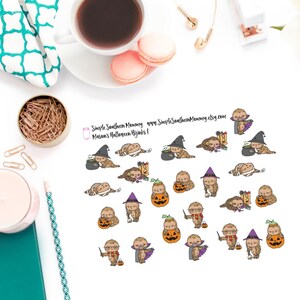 Mason Jar the Sloth&#39;s Halloween Hi-jinks Stickers Seasonal Stickers Mascot Stickers Character Stickers  Sloth Stickers Adulting Stickers