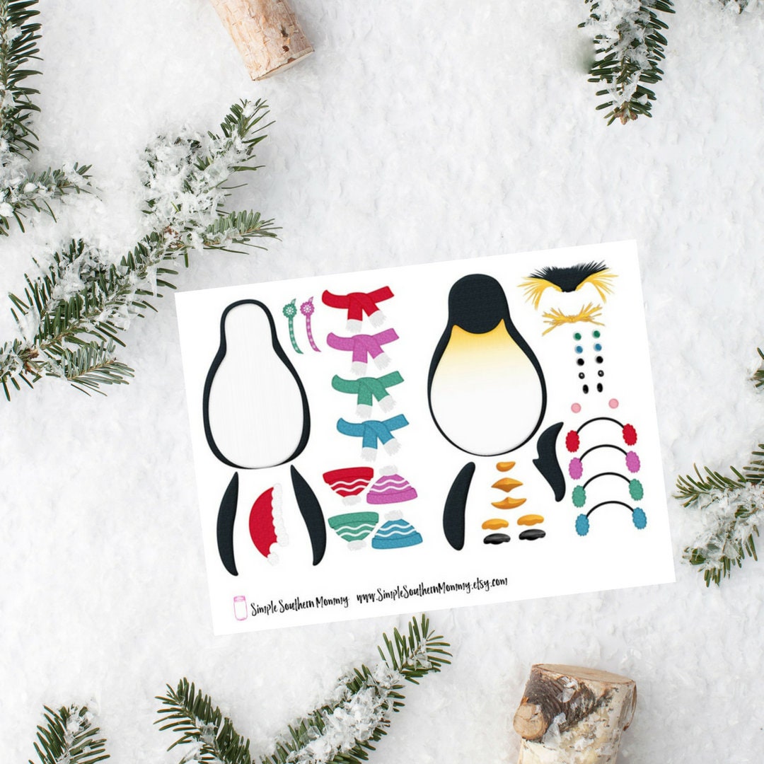 38 Penguin Crafts: Fun and Creative Ideas for the Whole Family 14 DIY Penguin Sticker Kit Holiday Planner Stickers Build-a-Penguin…