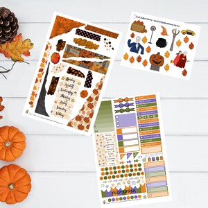 Spooky Town Spice Prosty cotygodniowy zestaw naklejek Naklejki A La Carte Zestaw mini naklejek Naklejki do albumów