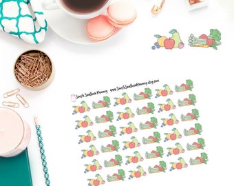 Fruit and Vegetable Stickers Health Stickers Self Care Stickers Adulting Stickers Weight Loss Stickers Diet Stickers Fitness Stickers