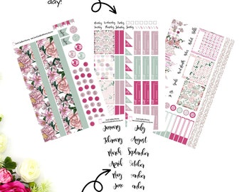 Flower Market Choose Your Month Sticker Kit Monthly Kit for 7x9 Planner Monthly Sticker Kit Stickers For Vertical Planner Horizontal Planner