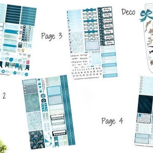 Kit de adesivos semanais de tubarão aquarela Kit mini à la carte Adesivos para planejador Adesivos para scrapbook Adesivos de verão Adesivos fofos de alienígena com vibe de praia