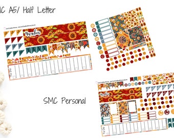 Thanksgiving Choose Your Month Monthly Personal or A5 Summer Month Monthly Sticker Kit Scrapbook Stickers
