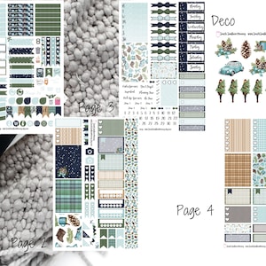 Winter at the Lake Weekly Sticker Kit A La Carte Stickers Mini Sticker Kit Scrapbook Stickers