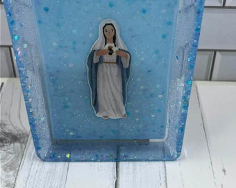 Immaculate Heart of Mary Keepsake Tray | Catholic Resin Trinket Dish | Marian Gift