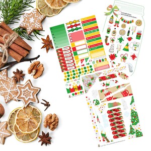 Christmas Cheer Simple Weekly Sticker Kit A La Carte Stickers Mini Sticker Kit Scrapbook Stickers