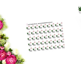 Stickers waterplanten Reinigingsstickers Karweistickers Tuinstickers Tuinierenstickers Gieterstickers Stickers voor tuinonderhoud