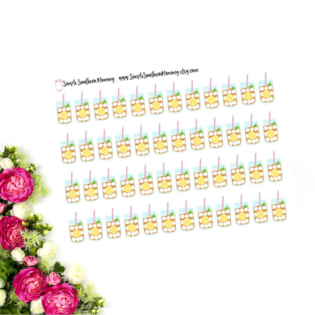 Mason Jar Iced Tea Sweet Tea Stickers Southern Stickers Stickers ...