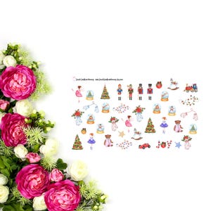 Adesivos decorativos de quebra-nozes em aquarela, adesivos para lista de desejos, adesivos para adultos, adesivos para artesanato, adesivos de limpeza, adesivos de inverno