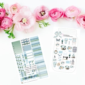 Zestaw naklejek Vintage Spring Simple Weekly Stickers A La Carte Mini zestaw naklejek Naklejki do scrapbookingu