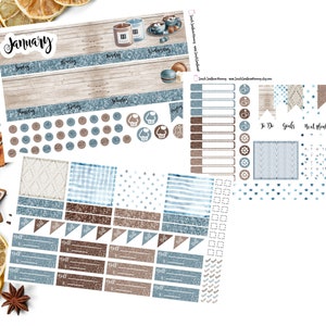 8.5x11 Plum Monthly Planner Kit Stickers