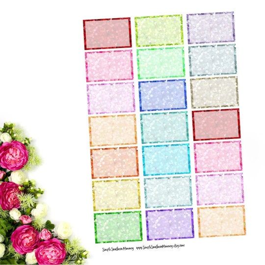 Half Box Stickers Color Coding Stickers Functional Stickers Adulting ...