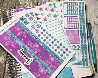 Winter Sparkle Choose Your Month Sticker Kit Monthly Kit for 7x9 Planner Monthly Sticker Kit Stickers For Vertical Planner Horizontal Planne