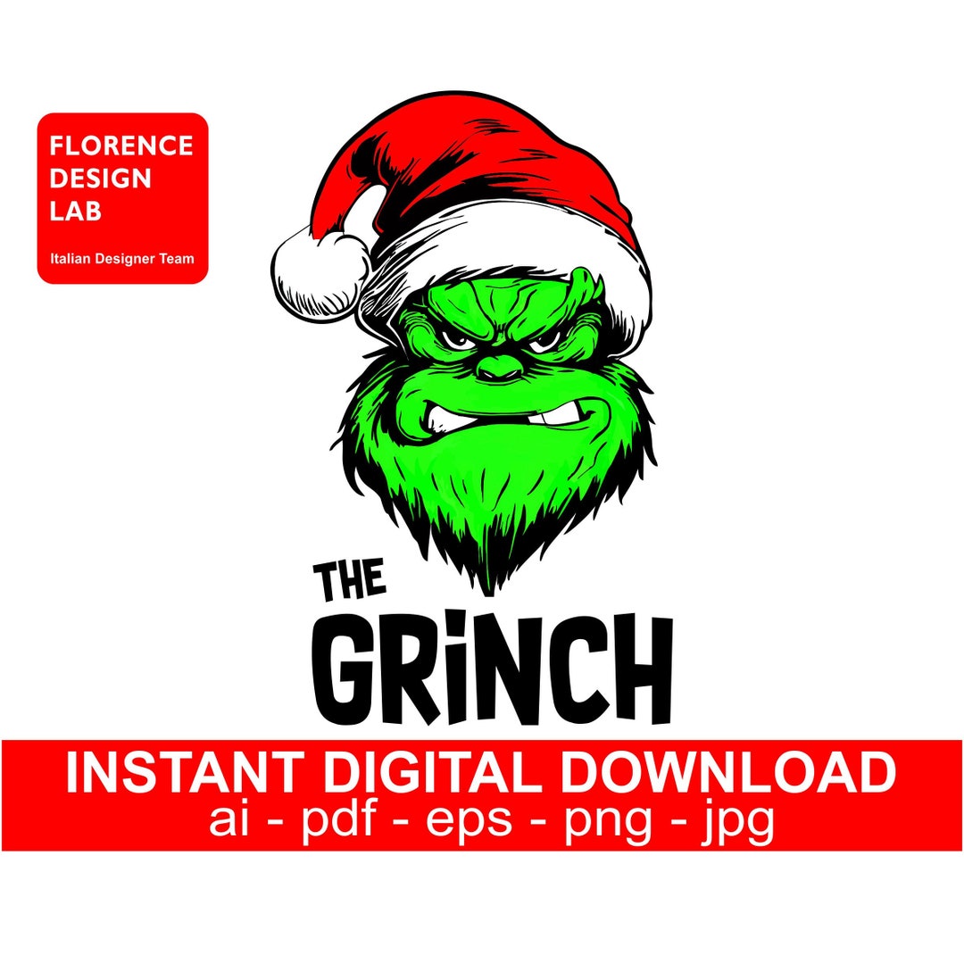 Grinch, the Grinch Face Design, Grinch Printable, Christmas Pdf ...