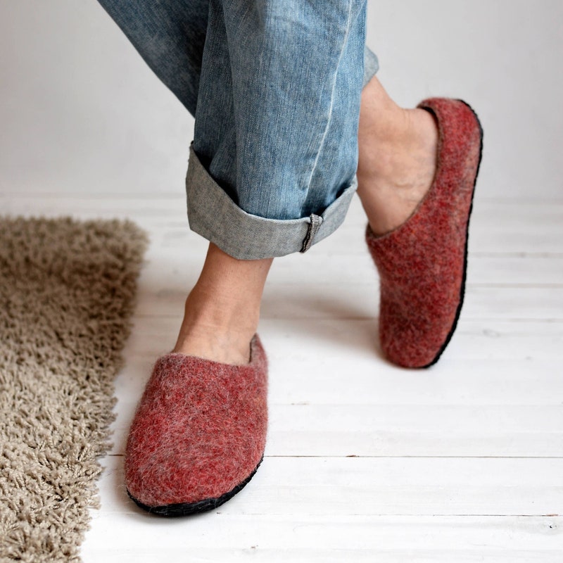 boiled wool house shoes