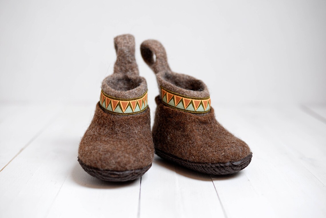 Felt Eco Slippers for Kids Eco House Shoes for Kids Baby Etsy