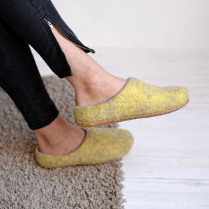 wool slippers felt slippers boiled wool slippers flat woman slippers home slippers slippers hygge clogs image 2