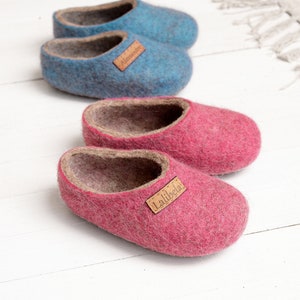 Personal felt baby slippers felted kids slippers wool baby clogs kids felt shoes wool slippers for children toddler slippers image 3