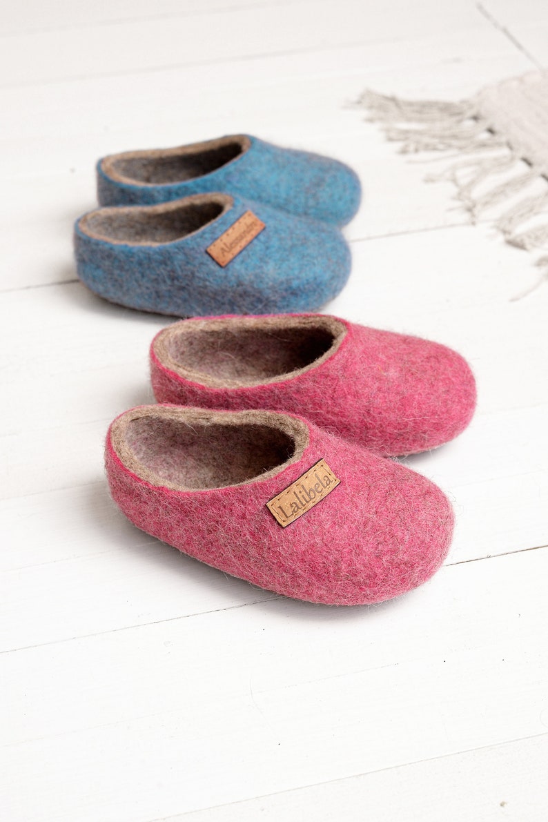 Personal felt baby slippers felted kids slippers wool baby clogs kids felt shoes wool slippers for children toddler slippers image 3