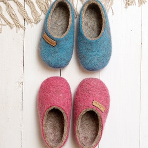 Personal felt baby slippers felted kids slippers wool baby clogs kids felt shoes wool slippers for children toddler slippers image 2