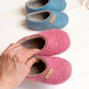 Personal felt baby slippers felted kids slippers wool baby clogs kids felt shoes wool slippers for children toddler slippers image 4