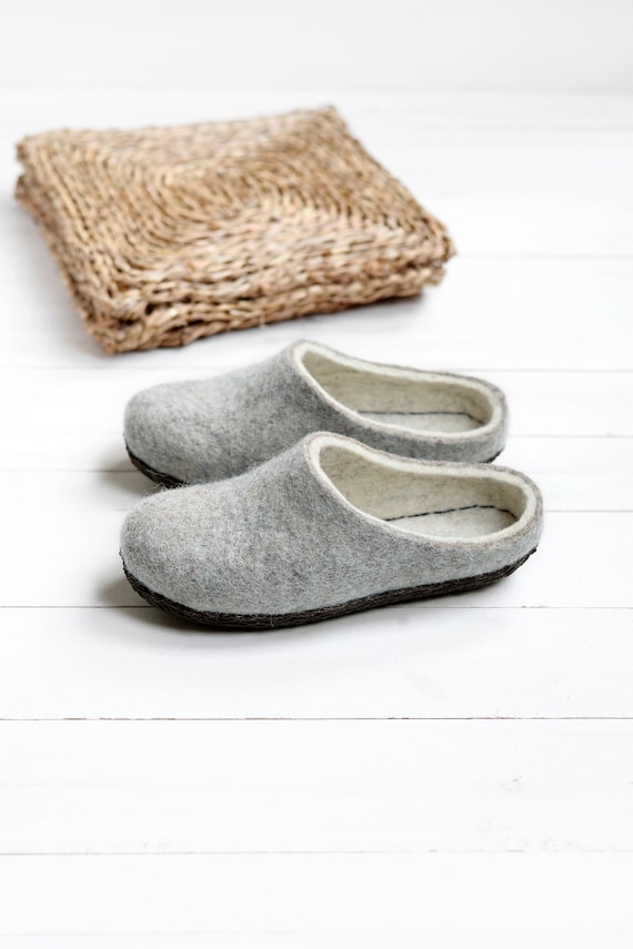 Boiled wool eco shoes women clogs felt 