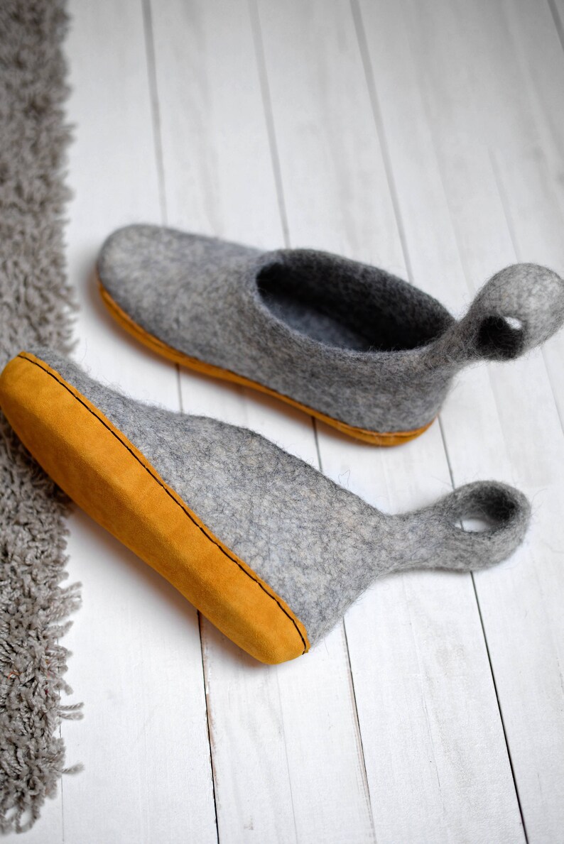 Felted Slippers Natural Material Slippers Home Shoes Women Etsy