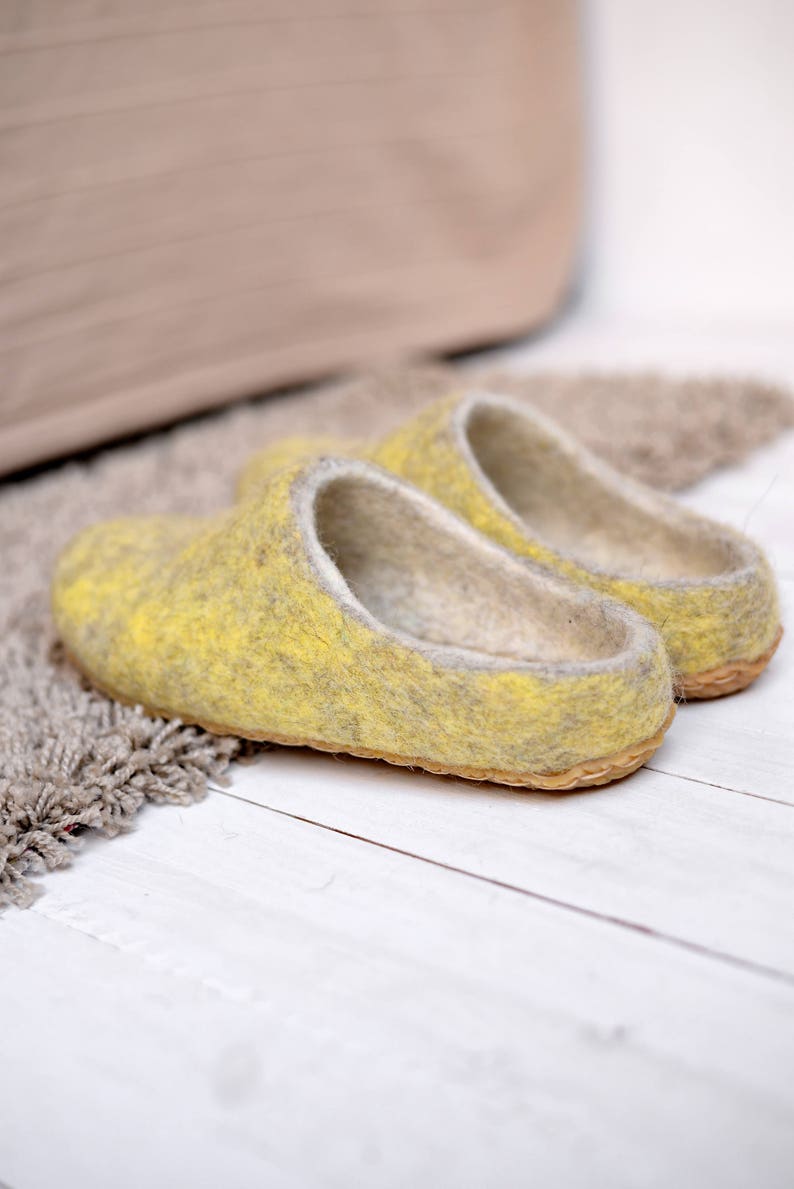 wool slippers felt slippers boiled wool slippers flat woman slippers home slippers slippers hygge clogs image 3