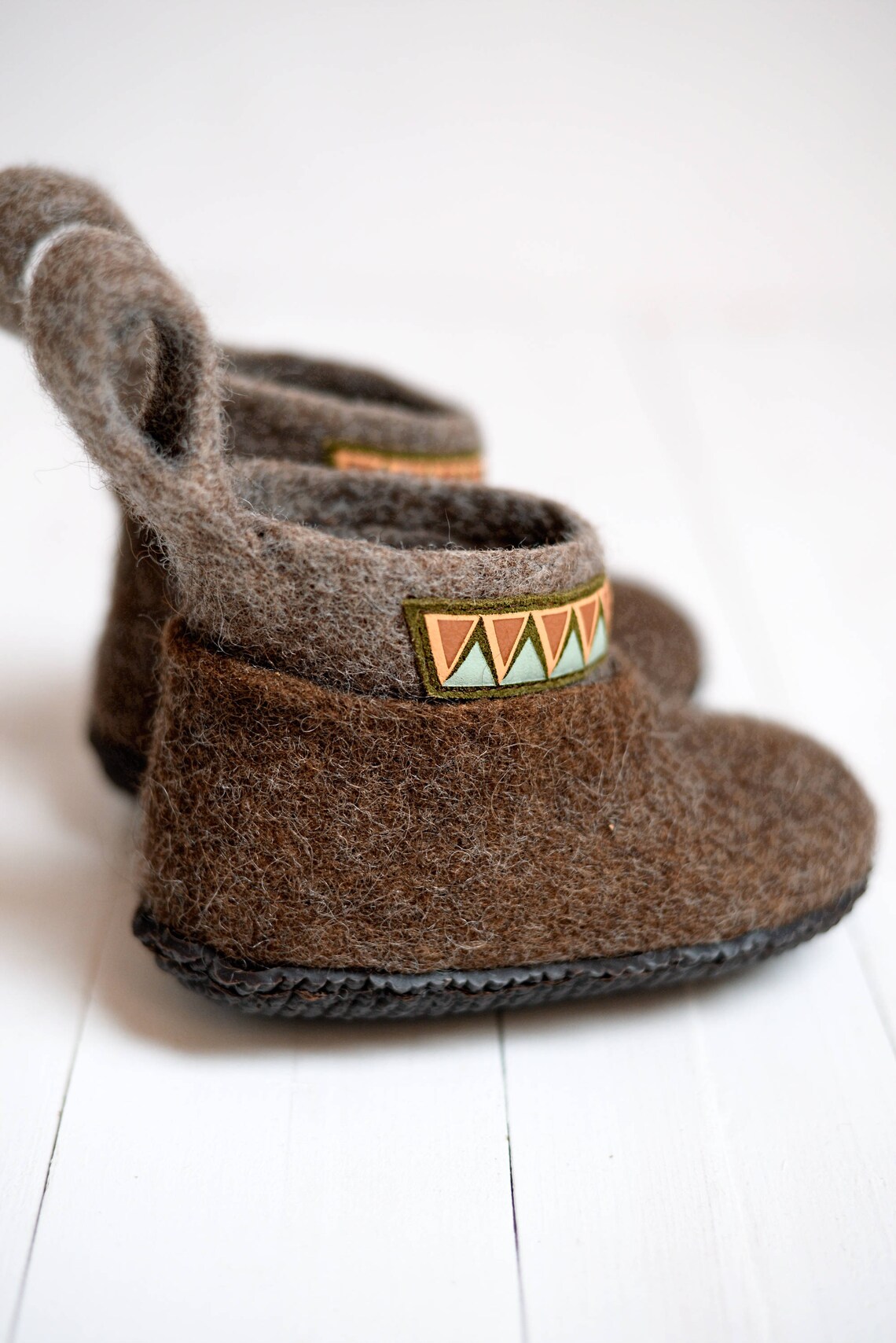 Felt eco slippers for kids Eco House shoes for kids Baby Etsy