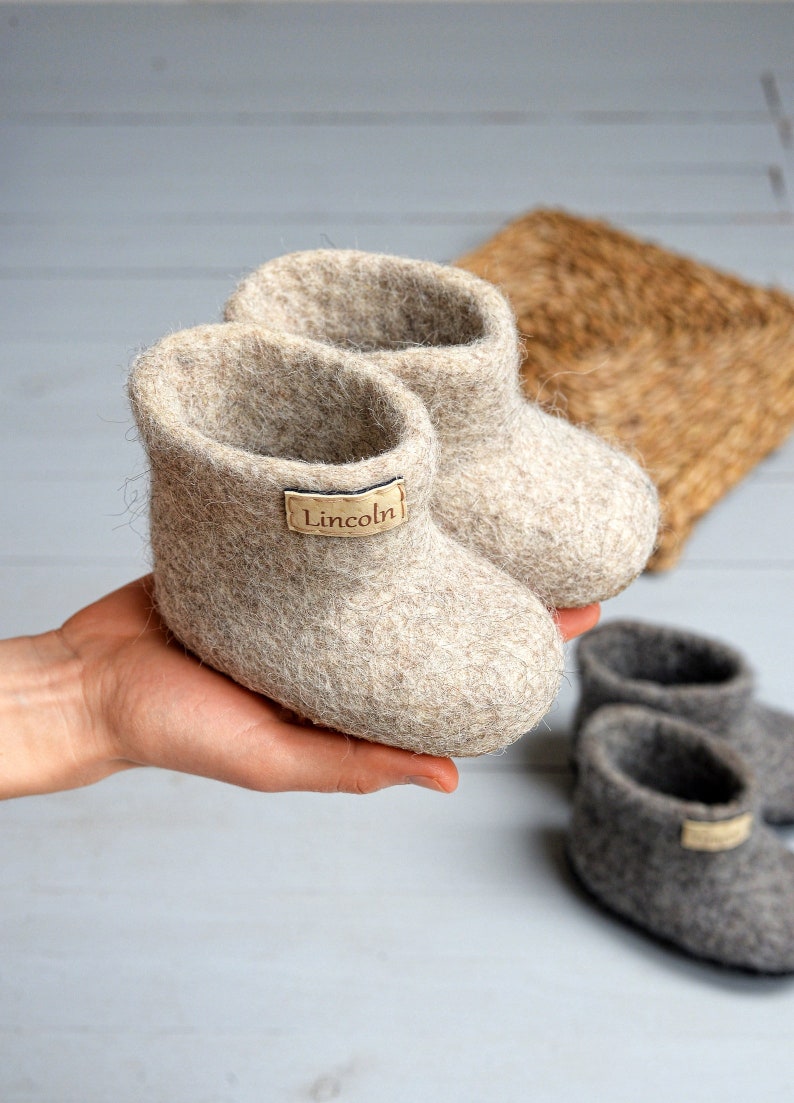 personalised baby slippers