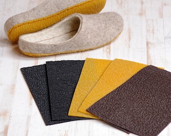 Natural rubber sheet for felted slippers 3 mm/ 0.12''- natural material soles for handmade shoes project