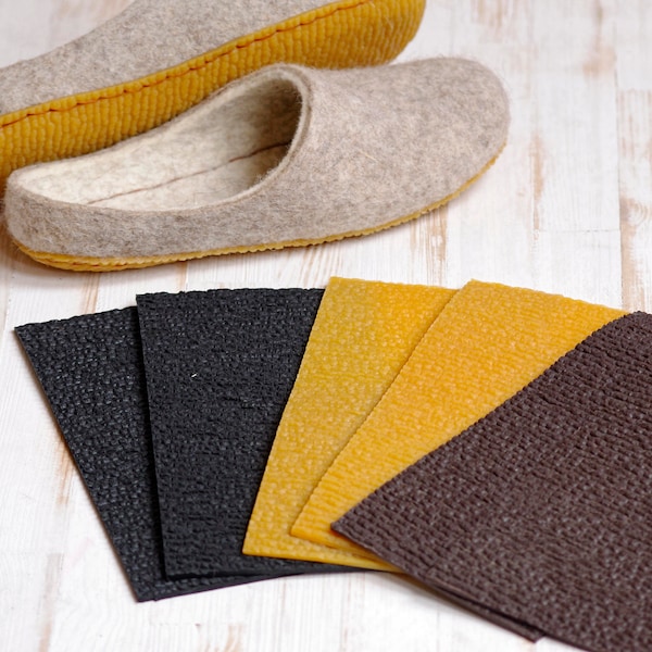 Feuille de caoutchouc pour chaussons feutrés - semelles en matériau naturel pour un projet de chaussures faites à la main - semelle durable