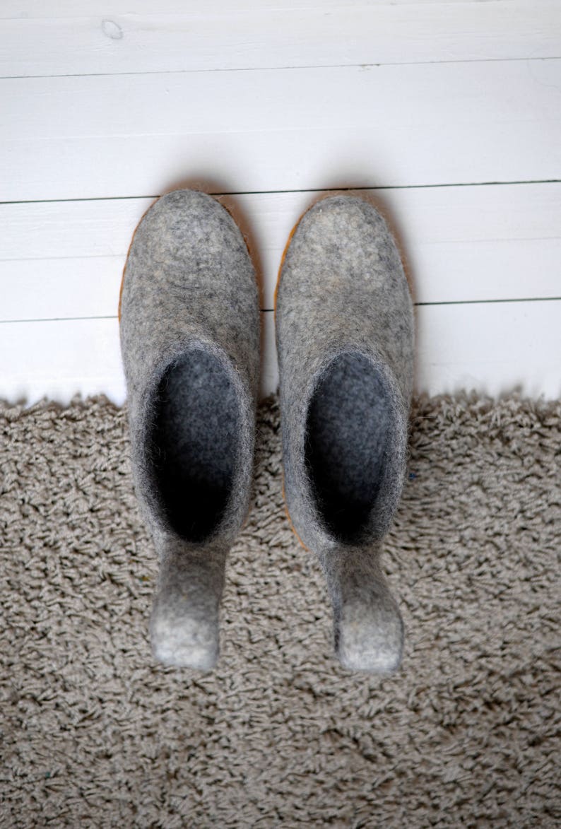 Felted Slippers Natural Material Slippers Home Shoes Women Etsy