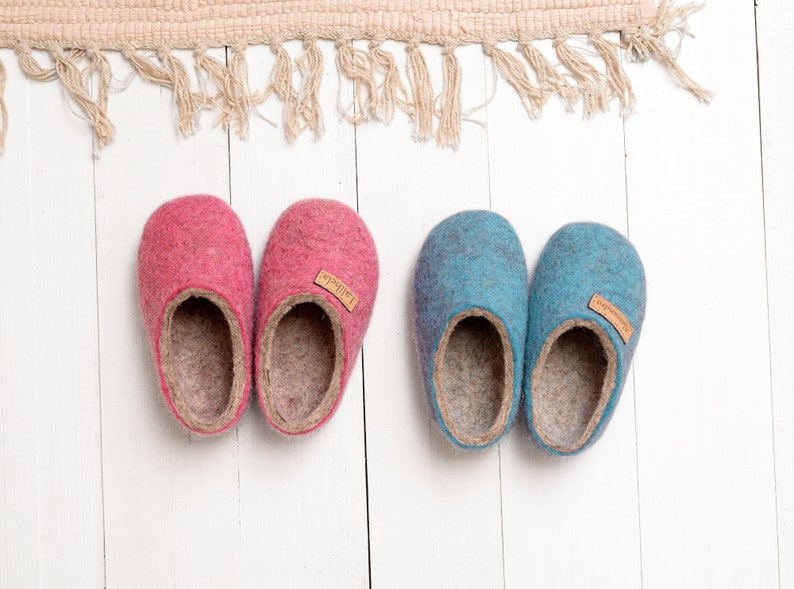 Personal felt baby slippers felted kids slippers wool baby clogs kids felt shoes wool slippers for children toddler slippers image 5