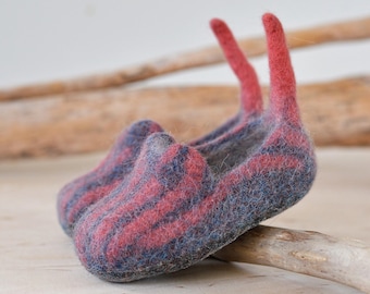 Kinder Hausschuhe aus Wolle, personalisierte Filzschuhe für Kleinkinder, handgemachte Hausschuhe aus Wolle, rutschfeste Hausschuhe für Kinder