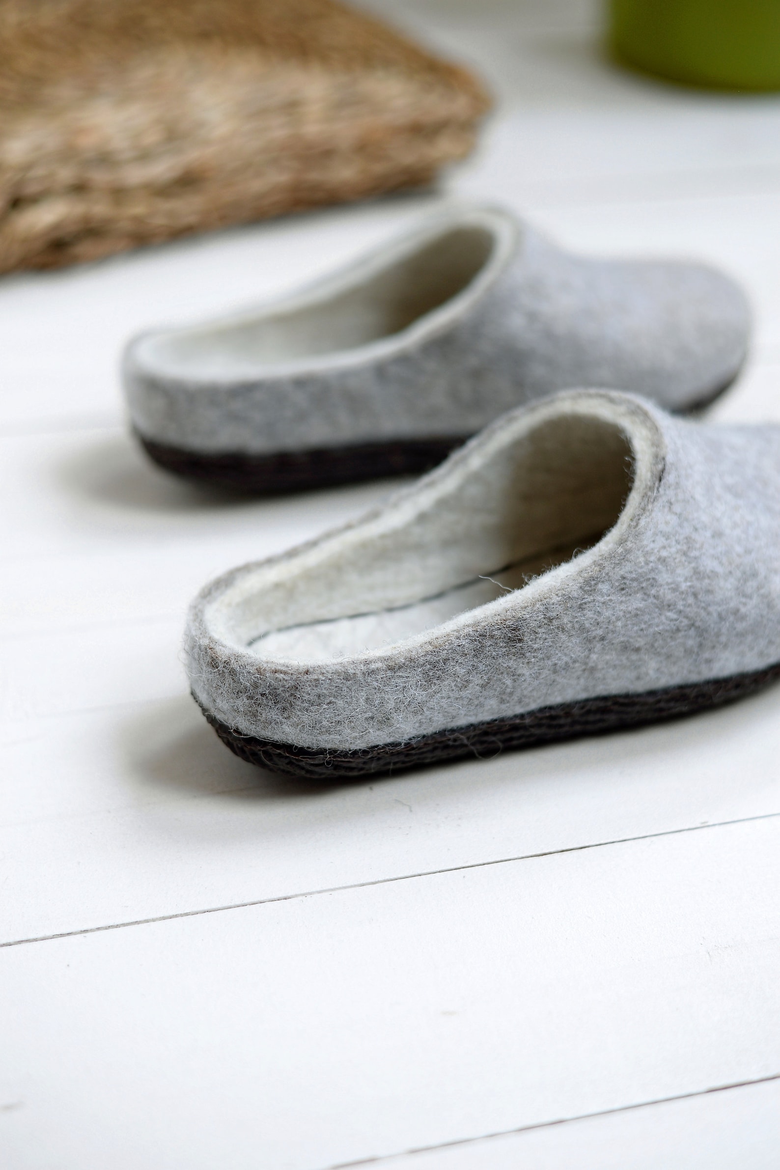 boiled wool clogs