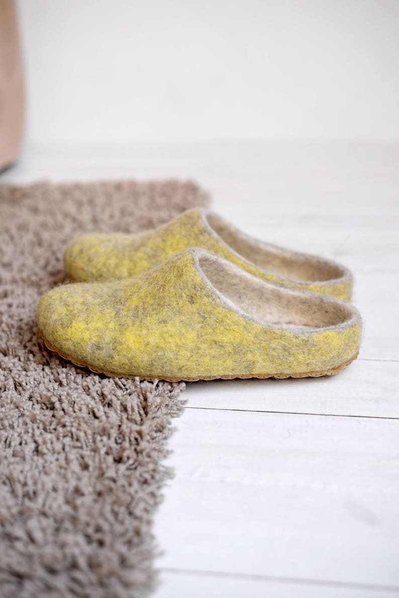 wool slippers felt slippers boiled wool slippers flat woman slippers home slippers slippers hygge clogs image 4