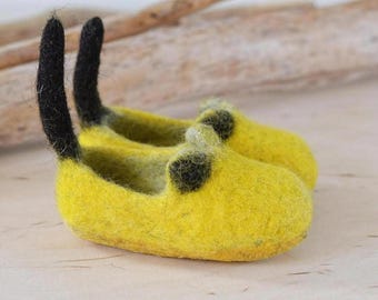 Baby felt slippers- kids house slippers- warm slippers for kindergarten- kids slippers- eco kids slippers- baby indoor slippers