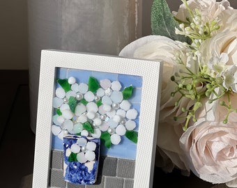 Mini Floral Mosaic in Standing Frame