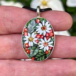 Summer Floral Mosaic Pendant