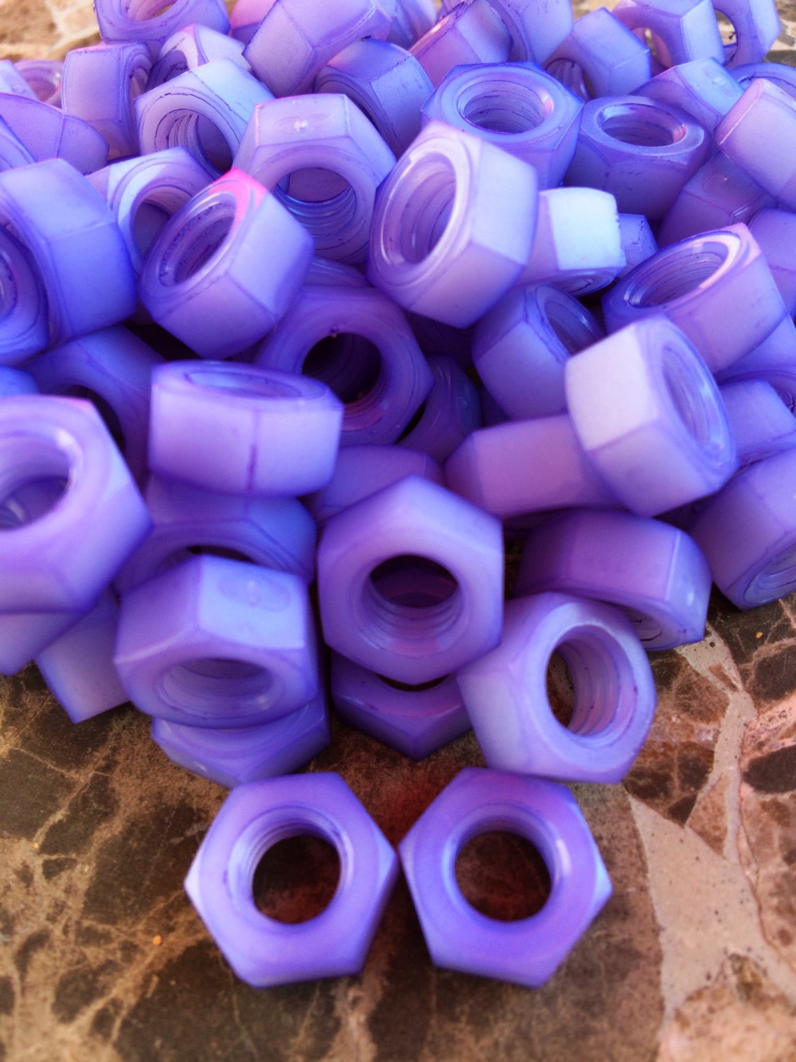 Pastel Purple Colored Nylon Hex Nut 5/1618 Etsy