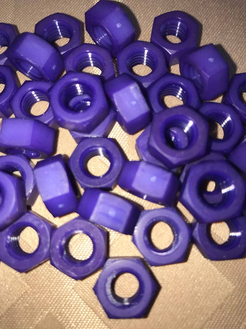 Purple Colored Nylon Hex Nut 5/1618 Etsy