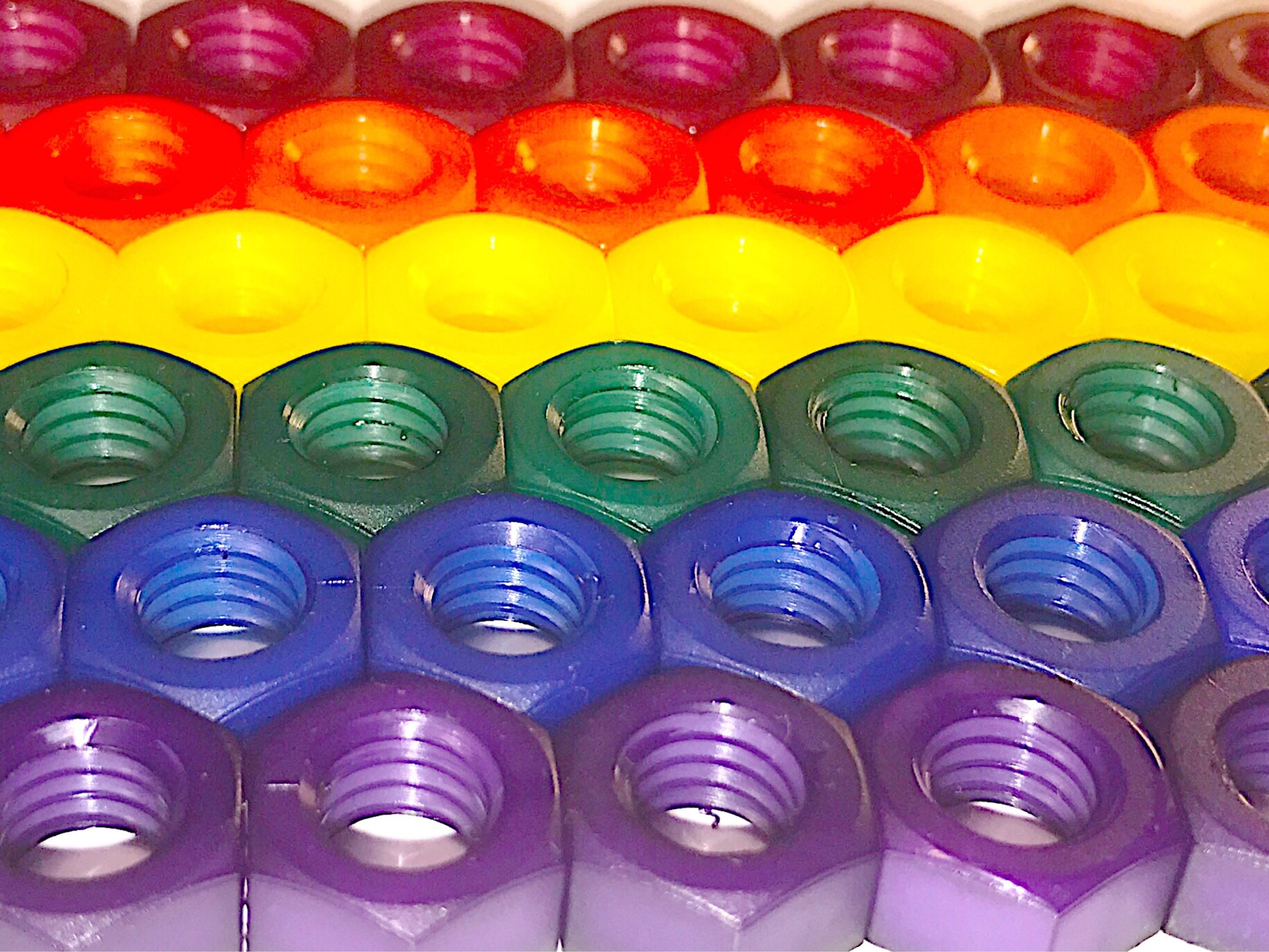 Colored Nylon Hex Nut Various Available Colors Etsy Canada
