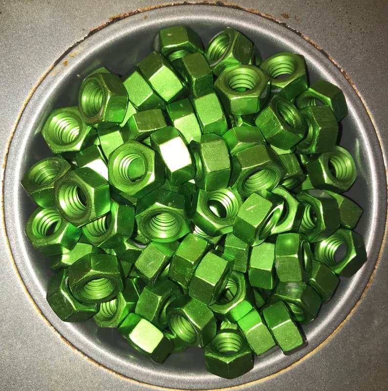 Anodized Colored Aluminum Hex Nut 5/1618 Purple Green Blue Etsy