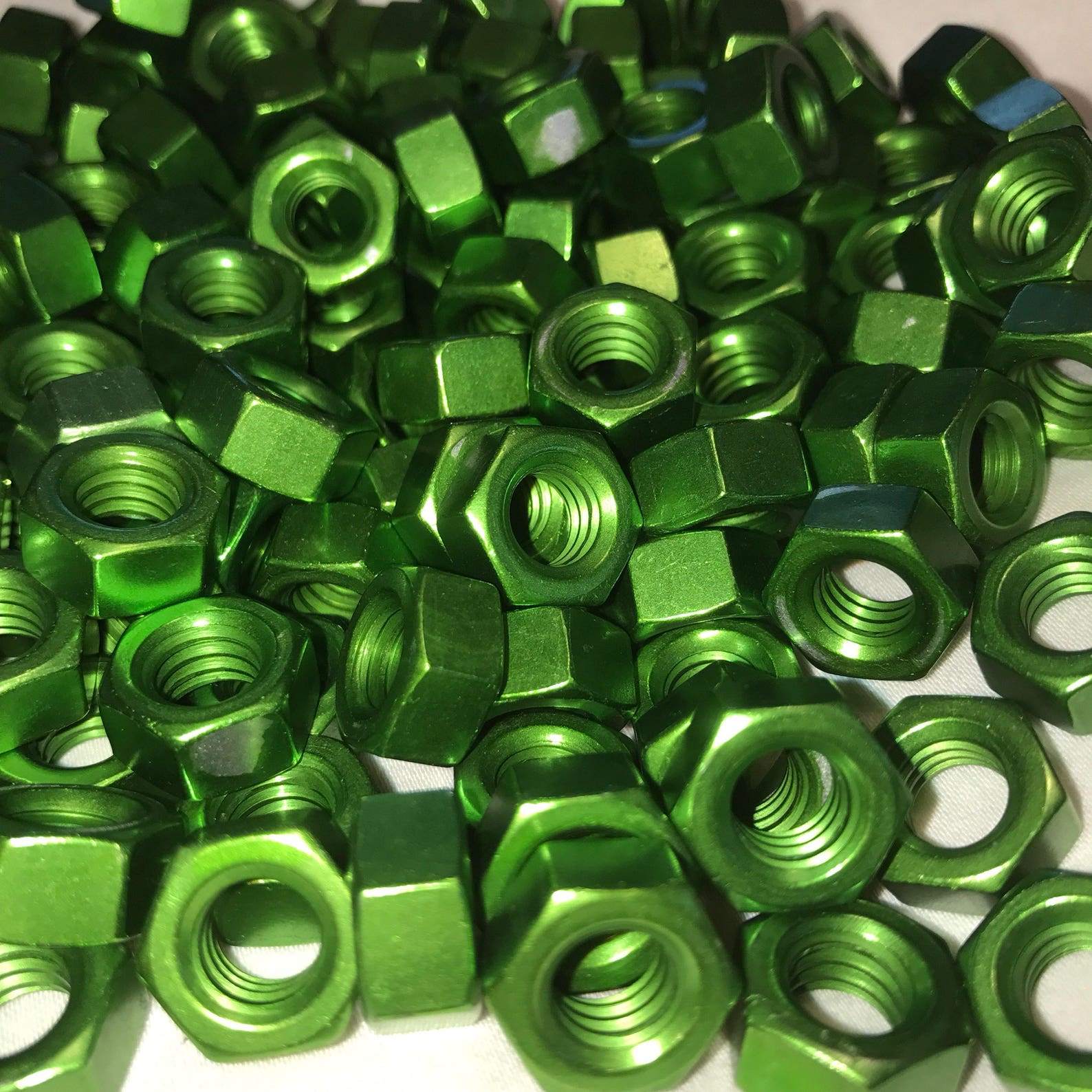 Green Anodized Colored Aluminum Hex Nut 5/1618 Etsy