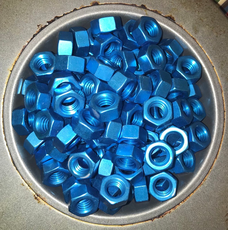 Anodized Colored Aluminum Hex Nut 5/1618 Purple Green Blue Etsy