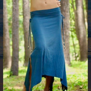 Adjustable full length boho skirt - flowy sexy skirt with open slits - bohemian hippie chic long skirt