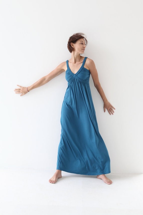 maxi dress with braided straps Corset maxi dress with braided shoulder strap