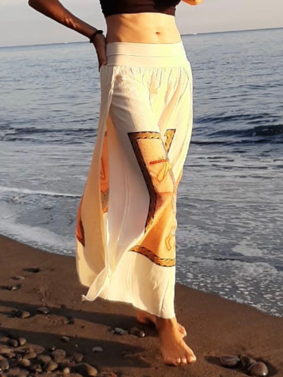 Long skirt with 2025 open sides